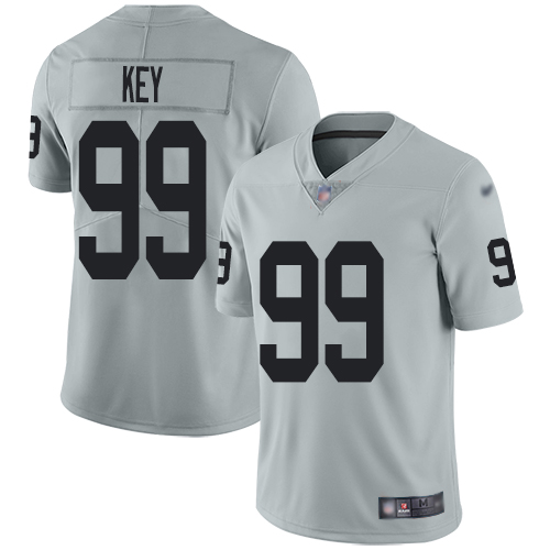 Men Oakland Raiders Limited Silver Arden Key Jersey NFL Football #99 Inverted Legend Jersey->oakland raiders->NFL Jersey
